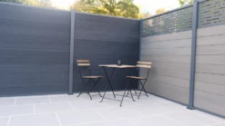 Piranha Bolt Down Composite Fence Kit Black Carbon 6ft 1800 X 1890 X 75mm -Howarth Timber Shop Composite20Fencing20Black20Carbon2028L2920with20Antique20Grey2028R29 38255.1755743793