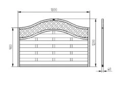 Forest Garden Europa Prague Fence Panel Pressure Treated Decorative Panel 1800 X 1200mm (5 Pack) 3 Forest Garden Europa Prague Fence Panel Pressure Treated Decorative Panel 1800 X 1200mm (5 Pack) -Howarth Timber Shop EGSP2 Drawing 4.jpg 32847.1755763008
