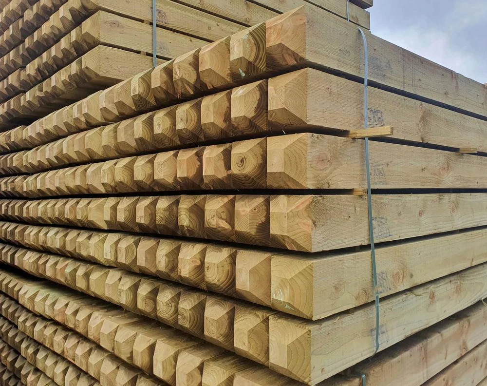 Incised Fencing Post UC4 Treated Green Sawn Diamond Top (4 Way) FSC 150 x 150 x 2400mm Incised Fencing Post UC4 Treated Green Sawn Diamond Top (4 Way) FSC 150 X 150 X 2400mm -Howarth Timber Shop FEN00000220 02.jpg 55163.1755768818