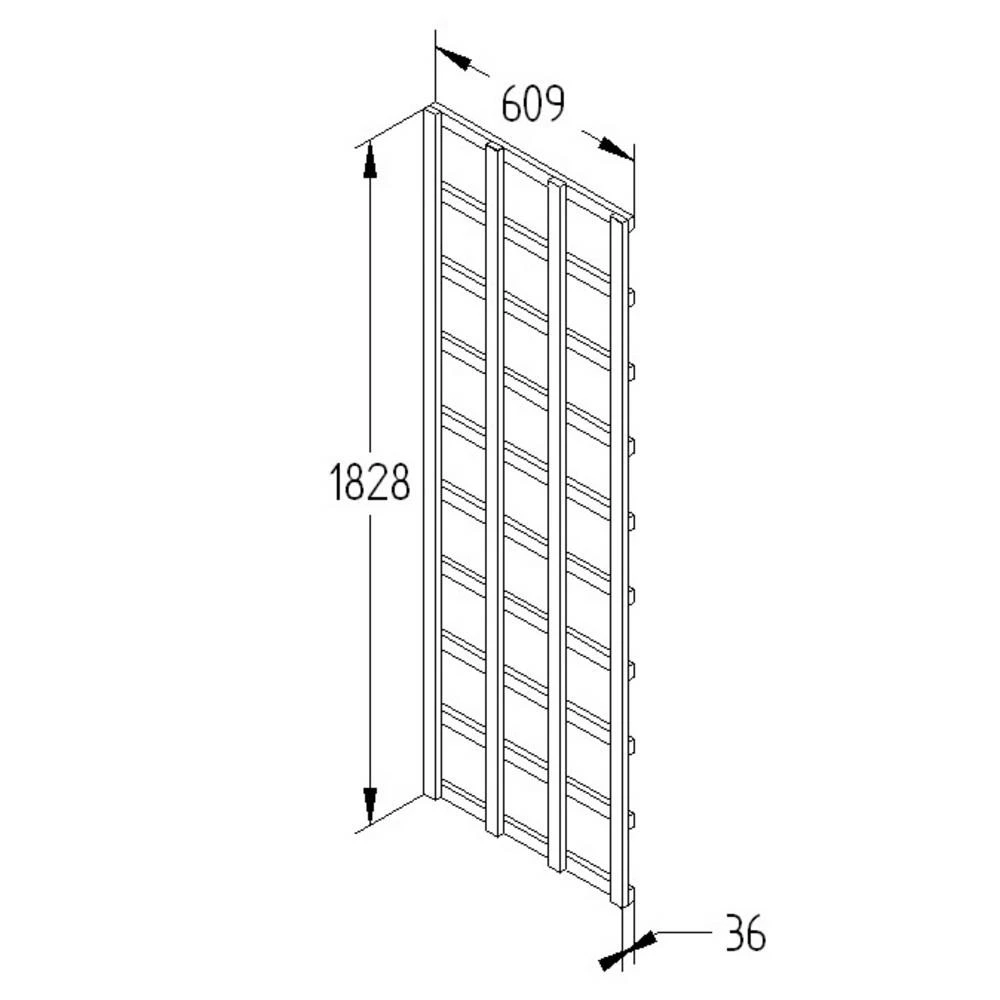 Forest Garden Trellis Heavy Duty 1830 x 610mm (5 Pack) Forest Garden Trellis Heavy Duty 1830 X 610mm (5 Pack) -Howarth Timber Shop FT62 Drawing 5.jpg 22273.1755762927