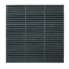 Forest Garden Contemporary Double Slatted (6ft) Fence Panel Grey Painted 1800 X 1800mm (5 Pack)