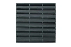 Forest Garden Contemporary Double Slatted (6ft) Fence Panel Grey Painted 1800 X 1800mm (5 Pack)