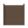 ArborFence Composite Fence Panels With Top Panel Dark Brown (5 Pack)