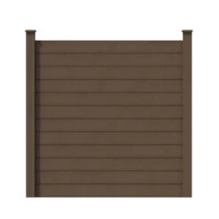 ArborFence Composite Fence Panels With Top Panel Dark Brown (5 Pack)