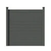 ArborFence Light Grey Composite Fence Panels With Top Panel (5 Pack)