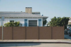 ArborFence Composite Fence Post Dark Brown With 3 End Strips -Howarth Timber Shop IPF02 Dark20Brown.jpg 24467.1755753943