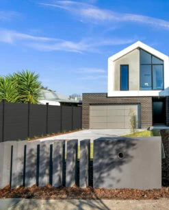 ArborFence Composite Fence Post Dark Grey With 3 Strips -Howarth Timber Shop IPF02 Dark20grey.jpg 63541.1755753975