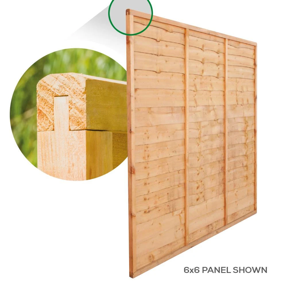 Grange Superior Lap Pressure Treated (2ft) Fence Panel Golden Brown PEFC 1828 x 600 x 40mm (GSL2) Grange Superior Lap Pressure Treated (2ft) Fence Panel Golden Brown PEFC 1828 X 600 X 40mm (GSL2) -Howarth Timber Shop