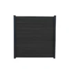 Piranha In-Ground Composite Fence Kit Black Carbon 6ft 1800 X 1890 X 75mm (HD)
