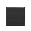 Piranha Bolt Down Composite Fence Kit Black Carbon 6ft 1800 X 1890 X 75mm (HD)