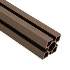 ArborFence Composite Fence Post Dark Brown With 3 End Strips