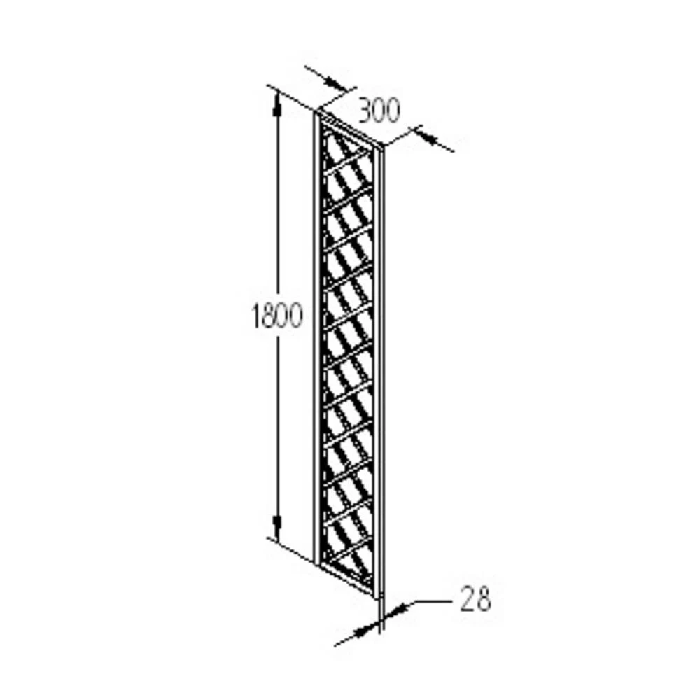 Forest Garden Hidcote Lattice 1800 x 300mm (6 Pack) Forest Garden Hidcote Lattice 1800 X 300mm (6 Pack) -Howarth Timber Shop RFL03 Drawing 6.jpg 40394.1755762867