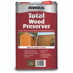 Ronseal Total Wood Preserver Light Brown 5 Litres (38592)
