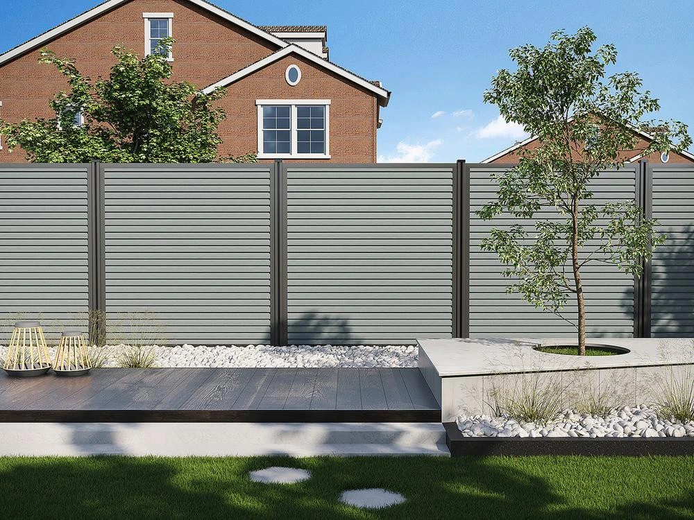 Talasey Piranha Horizontal Slatted Retro Fit Composite Fence Kit Antique Grey 48 x 212 x 1823mm (9 Boards) Talasey Piranha Horizontal Slatted Retro Fit Composite Fence Kit Antique Grey 48 X 212 X 1823mm (9 Boards) -Howarth Timber Shop Slatted20Fencing20 20Antique20Grey 68729.1755655221