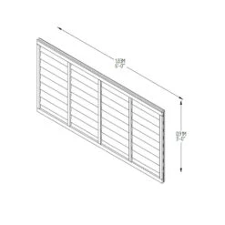 Forest Garden Superlap Fence Panel Pressure Treated (6x3) 1830 X 910mm (5 Pack) 3 Forest Garden Superlap Fence Panel Pressure Treated (6x3) 1830 X 910mm (5 Pack) -Howarth Timber Shop TPSUPER63PTR Drawing 4.JPG 30971.1755762827