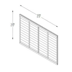 Forest Garden Superlap Fence Panel Pressure Treated (6x4) 1830 X 1220mm (20 Pack) -Howarth Timber Shop TPSUPER64PTR Drawing 4.JPG 11694.1755762823