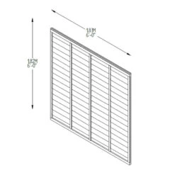 Forest Garden Superlap Fence Panel Pressure Treated (6x6) 1830 X 1830mm (3 Pack) -Howarth Timber Shop TPSUPER66PTR Drawing 4.JPG 84596.1755762805