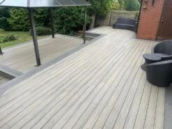 Talasey Terrafuzion Reversible Composite Decking Board Sandstone & Island Mist 140 X 23 X 3600mm