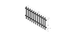 Forest Garden Ultima Pale Picket Palisade (3ft) Fence Panel Pressure Treated FSC 1830 X 900mm (5 Pack) -Howarth Timber Shop UFP30 Drawing 4.jpg 56167.1755742512