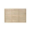 Forest Garden Fence Panel Contemporary Single Slatted Pressure Treated Panel 1800 X 1200mm (4 Pack)