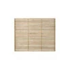 Forest Garden Fence Panel Contemporary Single Slatted Pressure Treated Panel 1800 X 1500mm (3 Pack)