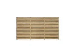 Forest Garden Fence Panel Contemporary Double Slatted Pressure Treated Panel 1800 X 900mm (5 Pack)