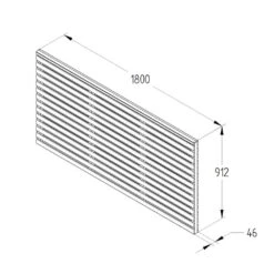Forest Garden Fence Panel Contemporary Double Slatted Pressure Treated Panel 1800 X 900mm (4 Pack) 4 Forest Garden Fence Panel Contemporary Double Slatted Pressure Treated Panel 1800 X 900mm (4 Pack) -Howarth Timber Shop VENHHM3 Drawing 5.jpg 90731.1755762756