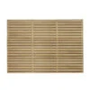 Forest Garden Fence Panel Contemporary Double Slatted Pressure Treated Panel 1800 X 1200mm (3 Pack)