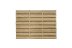 Forest Garden Fence Panel Contemporary Double Slatted Pressure Treated Panel 1800mm X 1200mm
