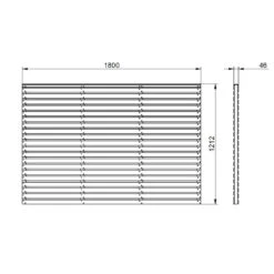 Forest Garden Fence Panel Contemporary Double Slatted Pressure Treated Panel 1800 X 1200mm (3 Pack) -Howarth Timber Shop VENHHM4 4.jpg 41507.1755762748