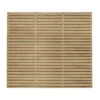 Forest Garden Fence Panel Contemporary Double Slatted Pressure Treated Panel 1800 X 1500mm (4 Pack)