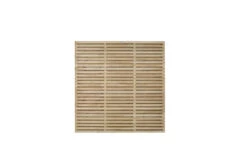 Forest Garden Fence Panel Contemporary Double Slatted Pressure Treated Panel 1800 X 1800mm (3 Pack)
