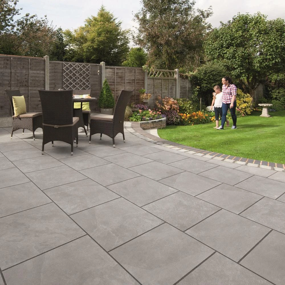 Arrento Porcelain Paving Slab Silver 600 x 600 x 20mm (64 Pack) Arrento Porcelain Paving Slab Silver 600 X 600 X 20mm (64 Pack) -Howarth Timber Shop arrento vitrified garden paving silver 13711.1755748492